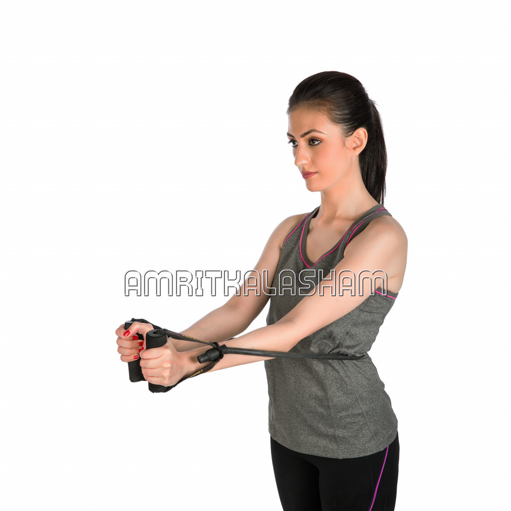 Active Band  Physical Resistance Tubing With Grip Handles