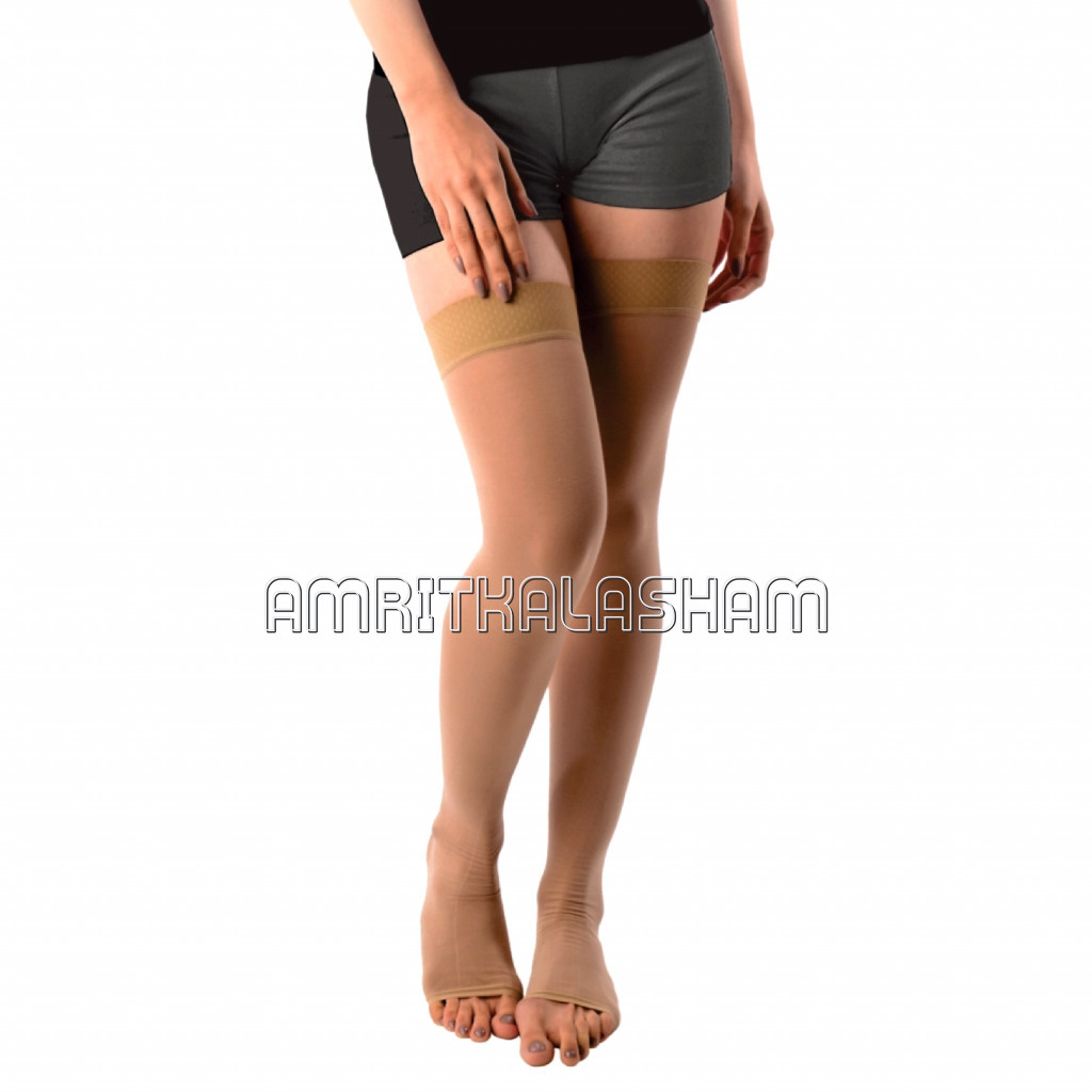 Medical Compression Stockings Thigh Length (23Mm To 32Mm Hg) Class Ii
