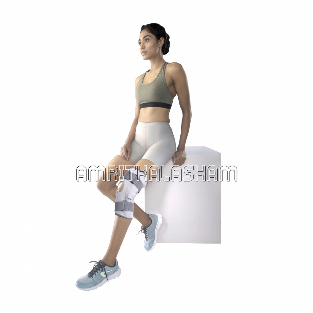 Elastic Hinged Knee Brace With Open Patella