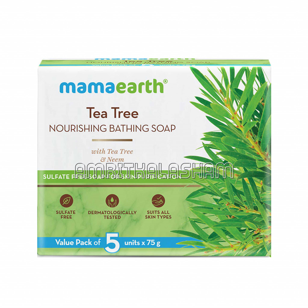 Tea Tree Nourishing Bathing Soap With Tea Tree And Neem For Skin Purification – 5X75Gm
