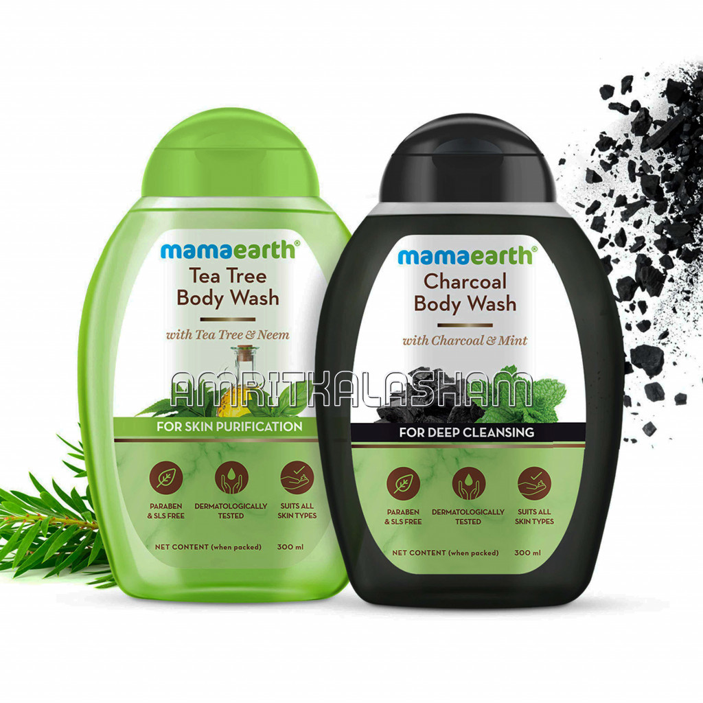 Body Wash Combo: Tea Tree Body Wash Plus Charcoal Body Wash
