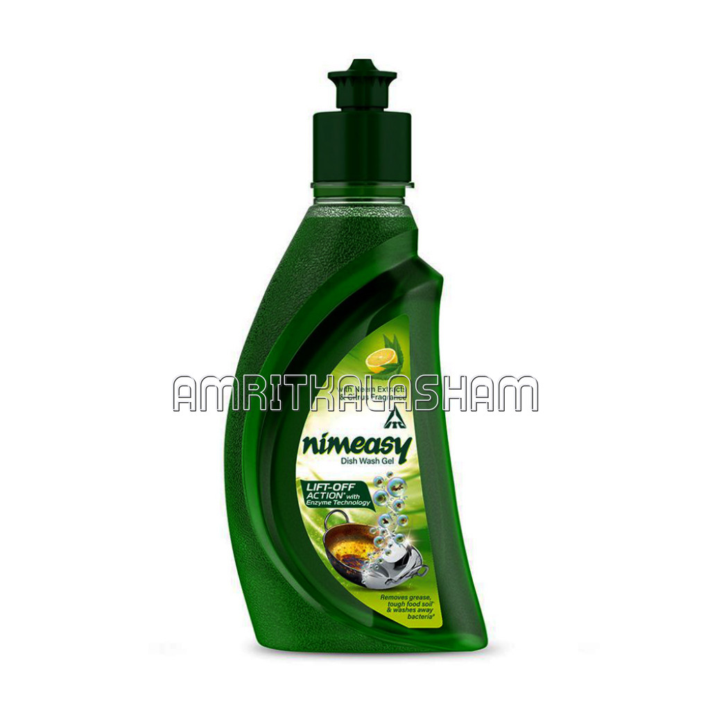 Nimeasy Dishwash Liquid Gel 500Ml, Kitchen Utensil Cleaner, Lift Off Action With Enzyme Technology, Removes Grease and Oil, Washes Away Bacteria, With Neem Extracts and Lemon Citrus Fragrance