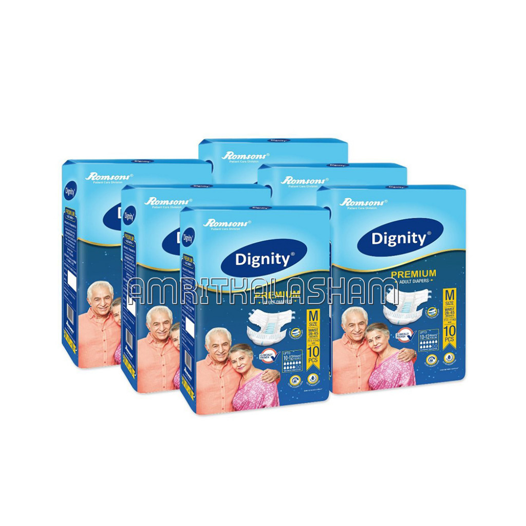 Dignity Premium Adult Diapers, Medium, Waist Size 28