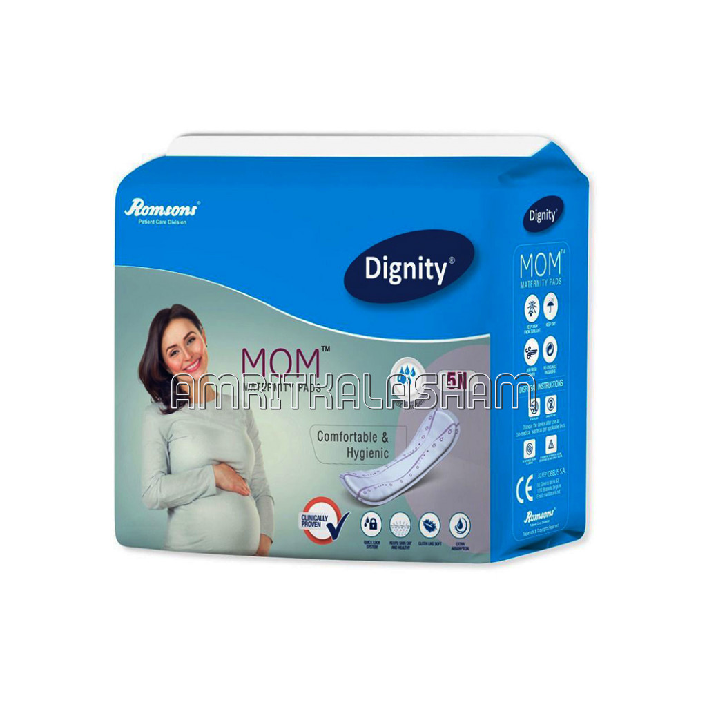 Dignity Mom Maternity Pads, Comfortable and Hygenic, Medium, 5 Pcs/Pack (Pack Of 1)