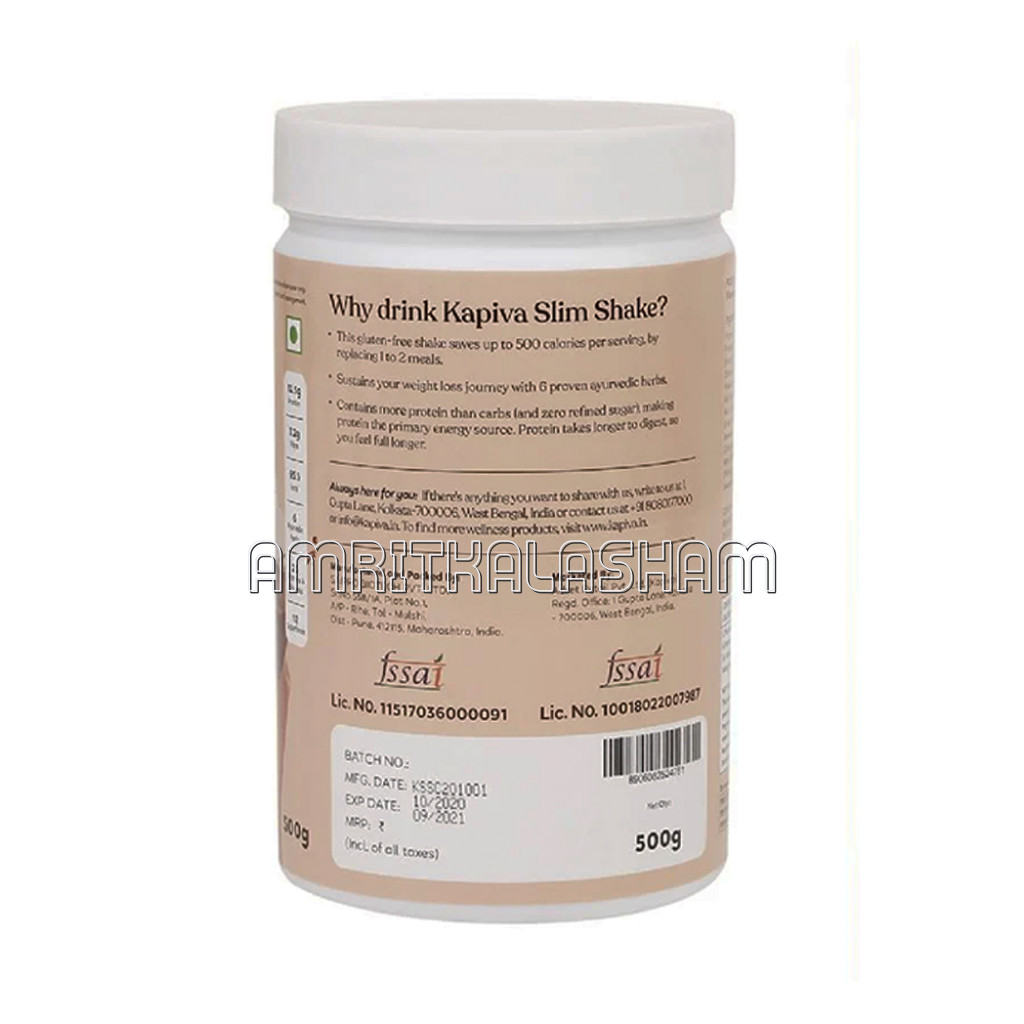 Kapiva Meal Replacement Slim Shake Chocolate 500G