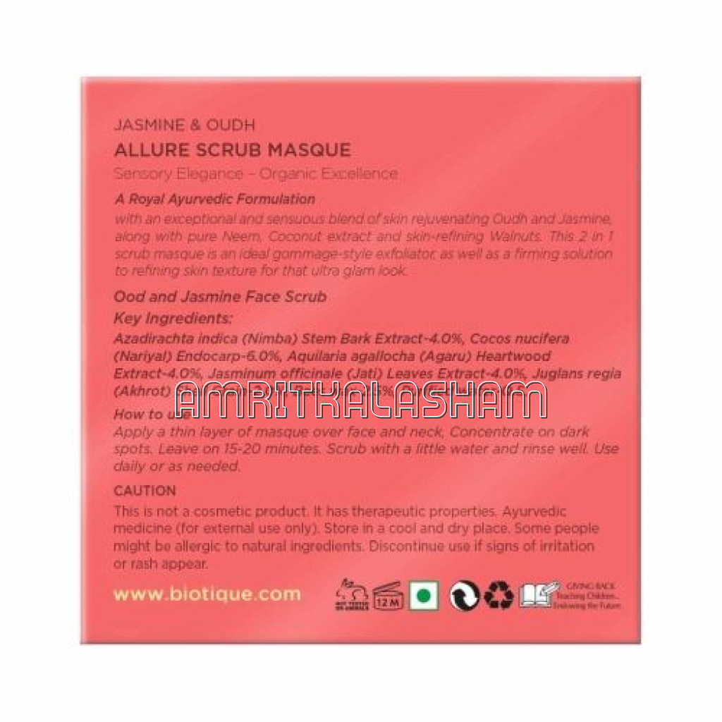 Biotique Royal Jasmine and Oudh Allure Scrub Masque 50Gm