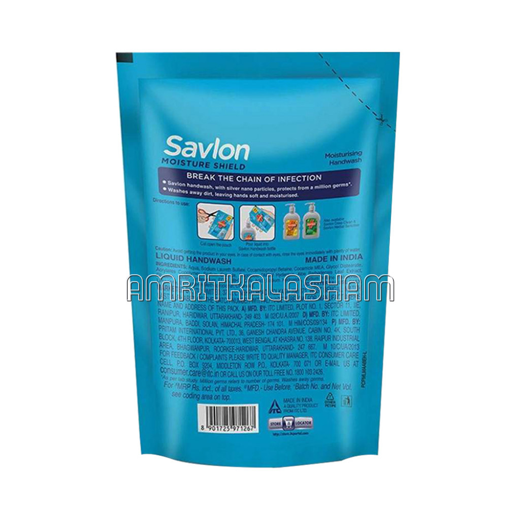 Savlon Moisture Shield Liquid Handwash Refill Pouch 175Ml