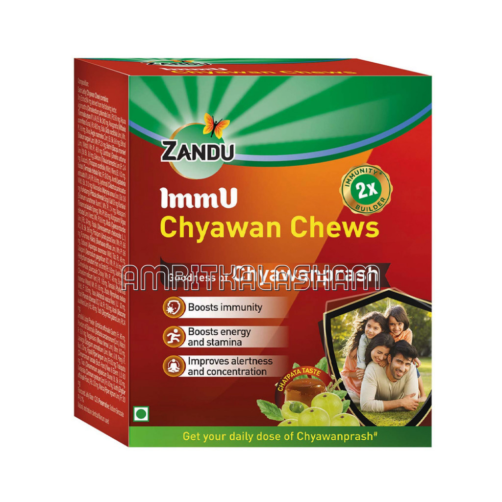 Zandu Immu Chyawan Chews  Goodness Of Chyawanprash (60 Soft Chews)