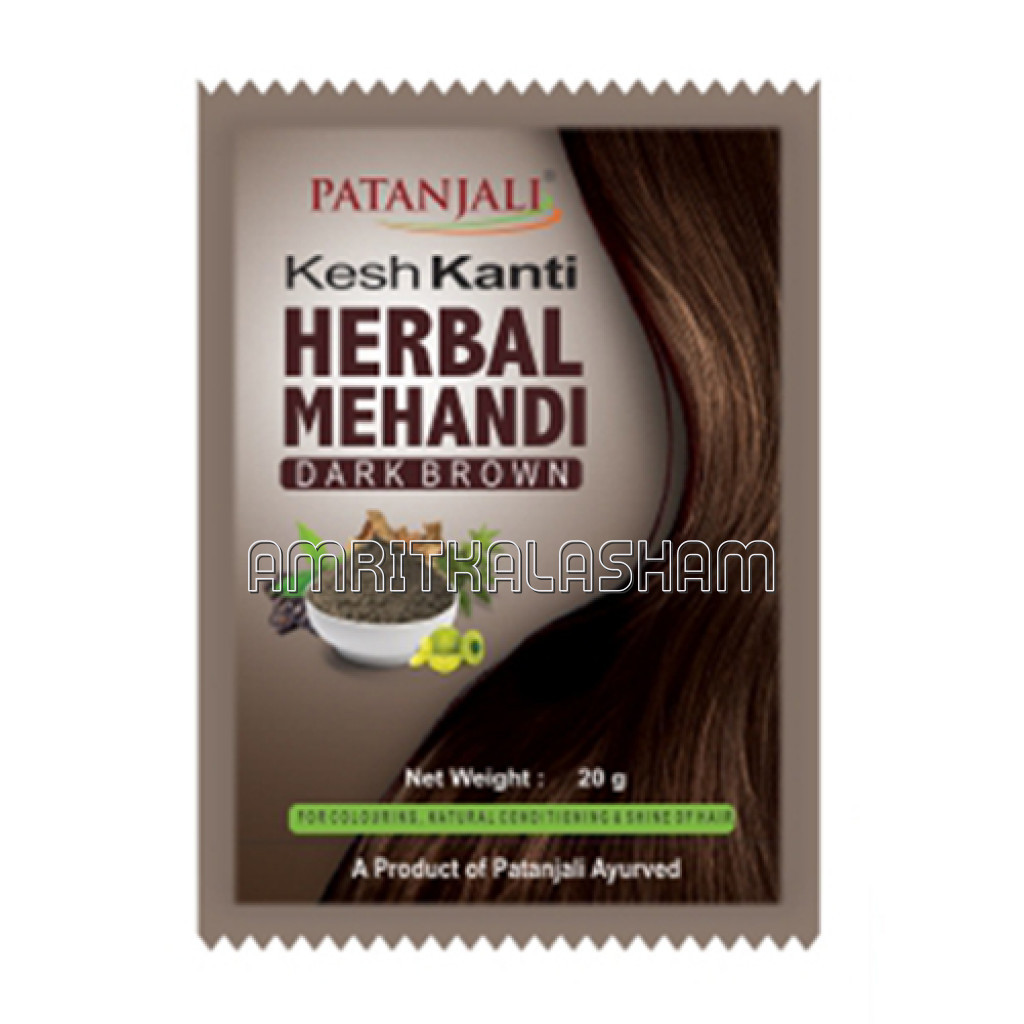 Patanjali Kesh Kanti Herbal Mehandi (Dark Brown) 20 Gm