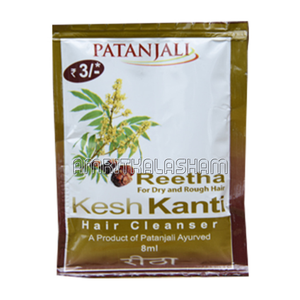 Patanjali Kesh Kanti Reetha Hair Cleanser (Pouch) 8Ml