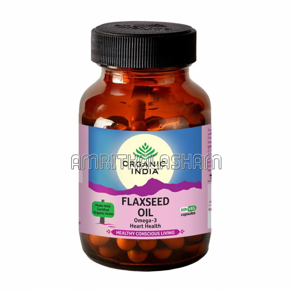 Flax Seed Oil 60 Capsules Bottle , 60N