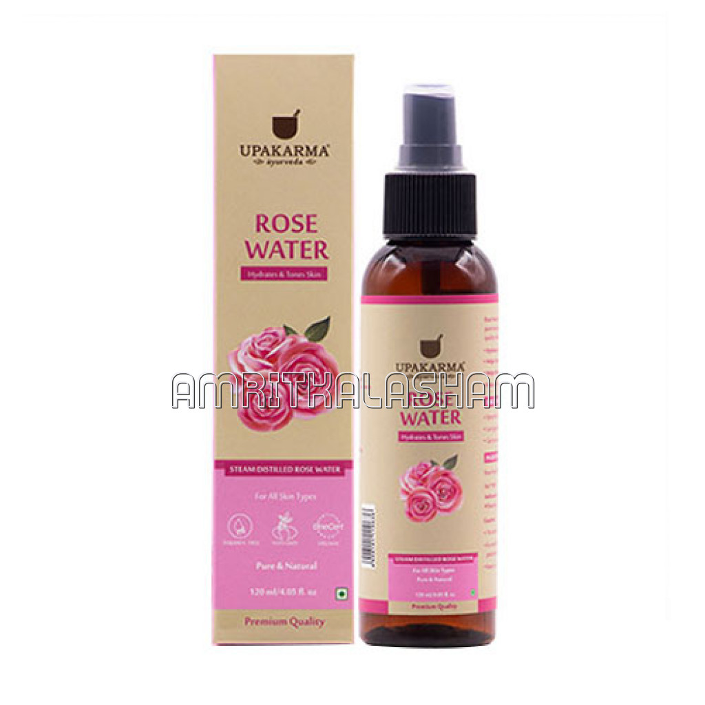 Upakarma Ayurveda Rose Water 120Ml – Gulab Jal – Pack Of 1