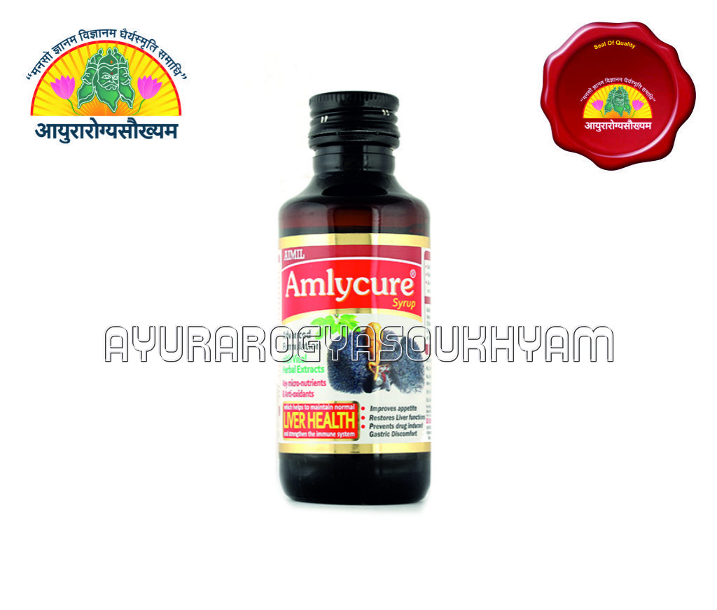 Amlycure Syrup Aimil Pharmaceuticals for functional management of liver to protect & enhance the activity