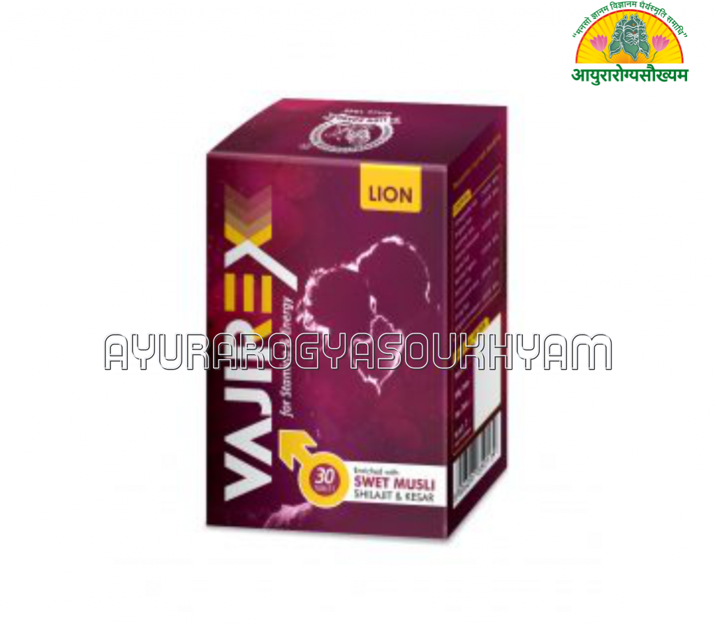 ayurarogyasoukhyam-440/product/202508/main/AMR005615_Vajirex Tablet_Lion Ayurveda_shree Naranarayana Ayurvedic Pharmacy_Ayurarogyasoukhyam_45430.png