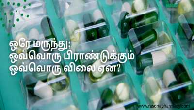 தயாரிப்பு நிறுவனத்தை பொறுத்து மருந்தின் விலை மாறுவதன் காரணம் ?