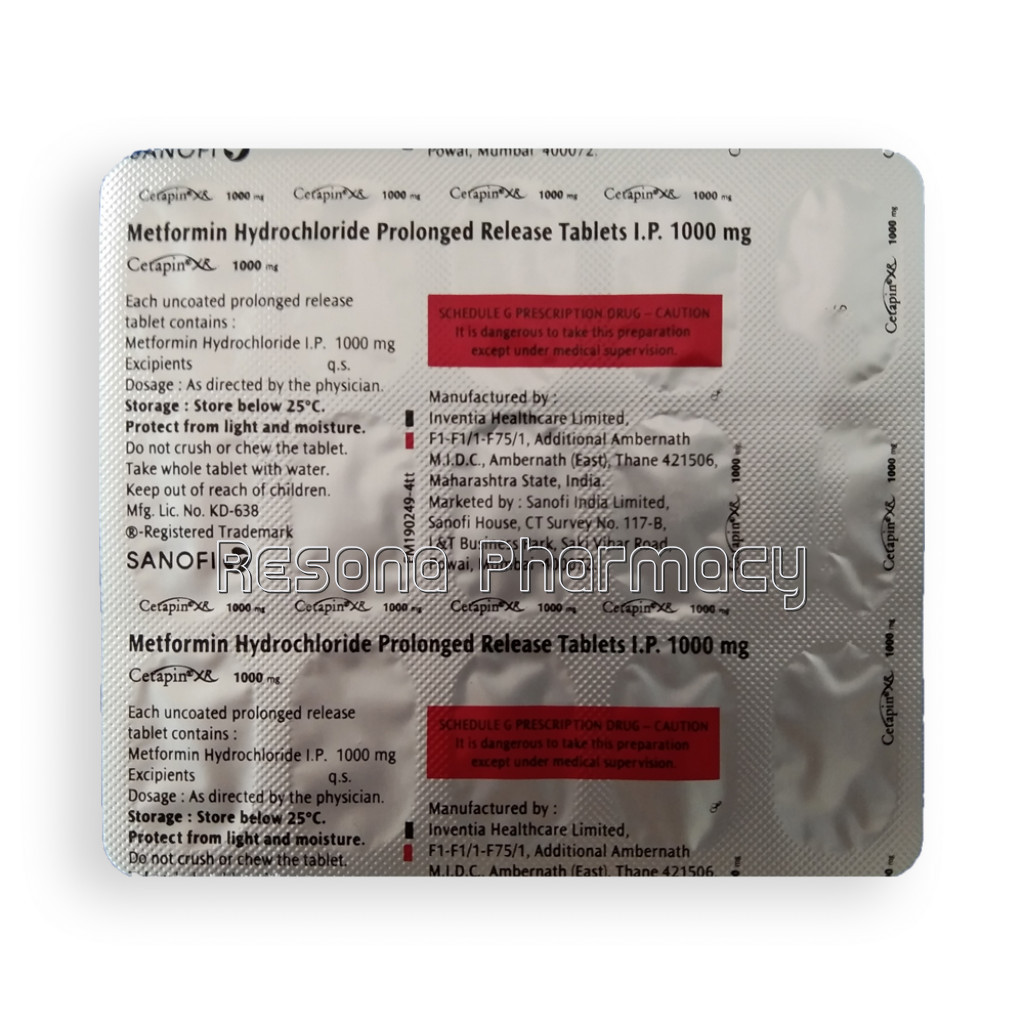 Cetapin Xr 1000Mg