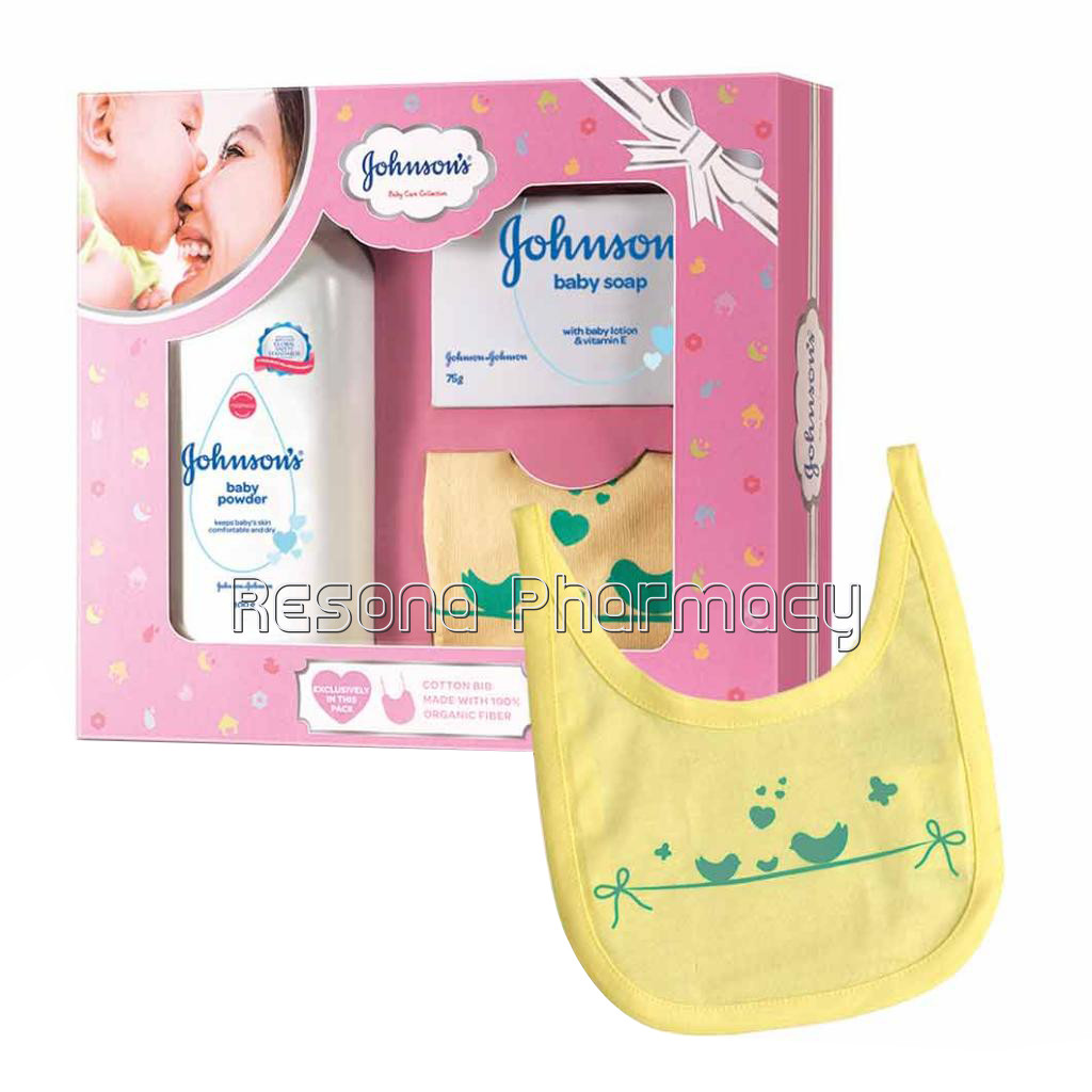 Johnson'S Baby Care Collection With Organic Cotton Baby T Shirt (7 Gift Items, Blue)