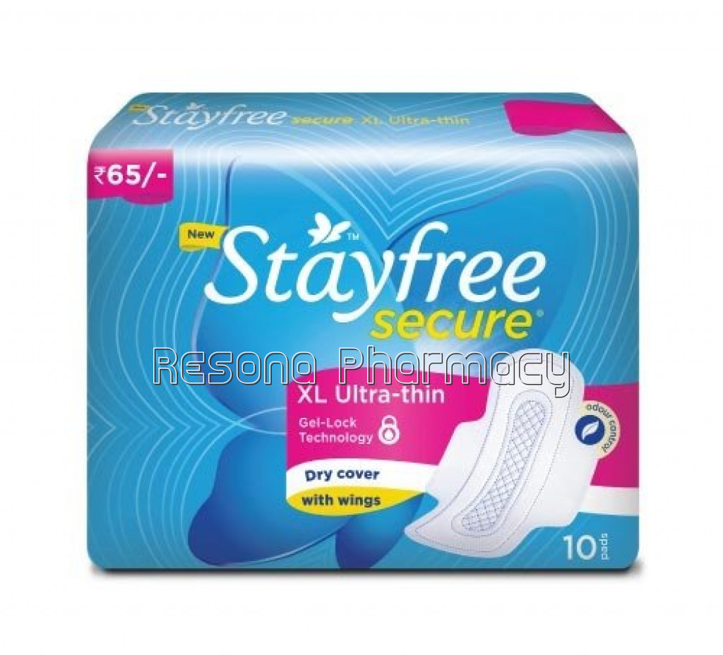 Stayfree Secure Xl Ultra Thin 10 Pads