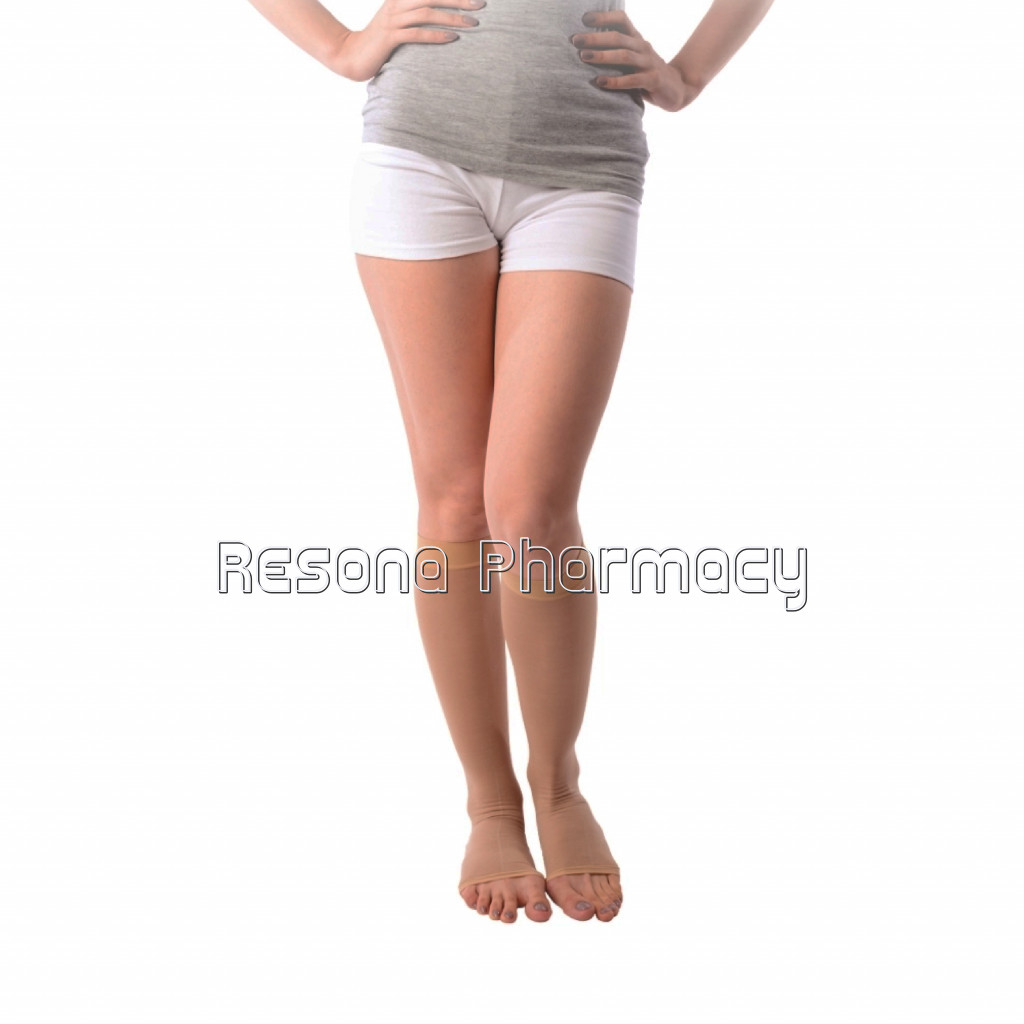 Medical Compression Stockings Knee Length (Open Toe) (23Mm To 32Mm Hg) Class Ii