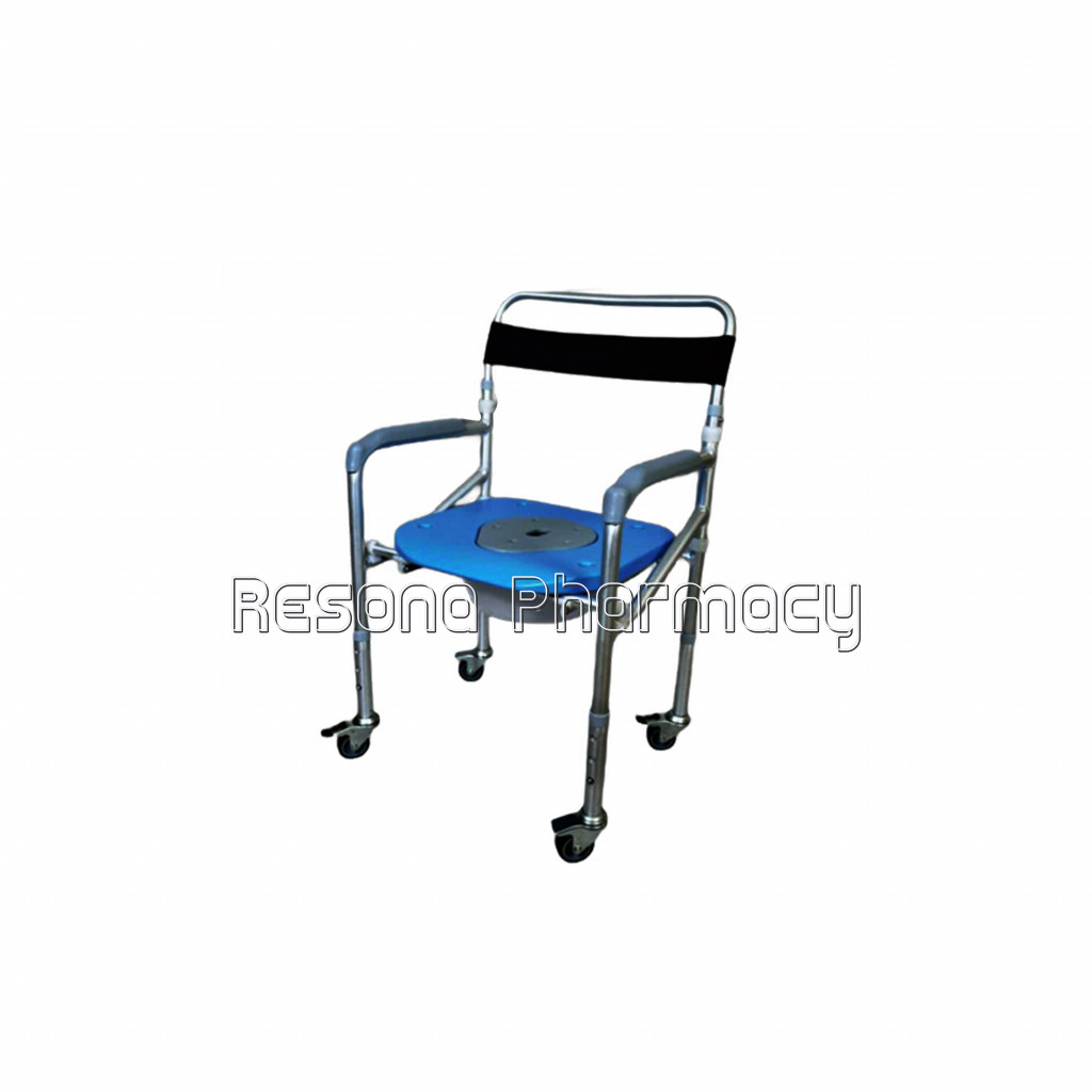 Comfort – Foldable Commode Shower Chair With Wheels