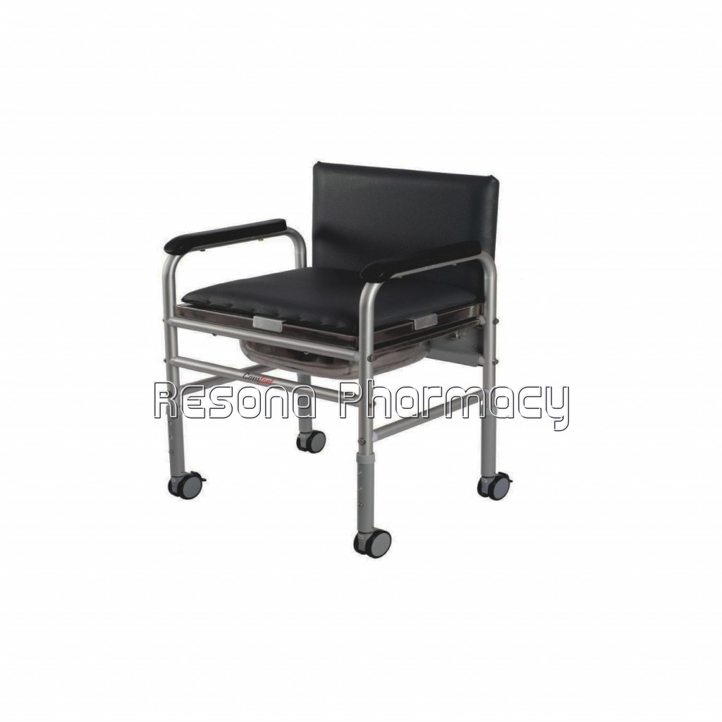 Comfort Fixed Adj. Commode With Back Rest