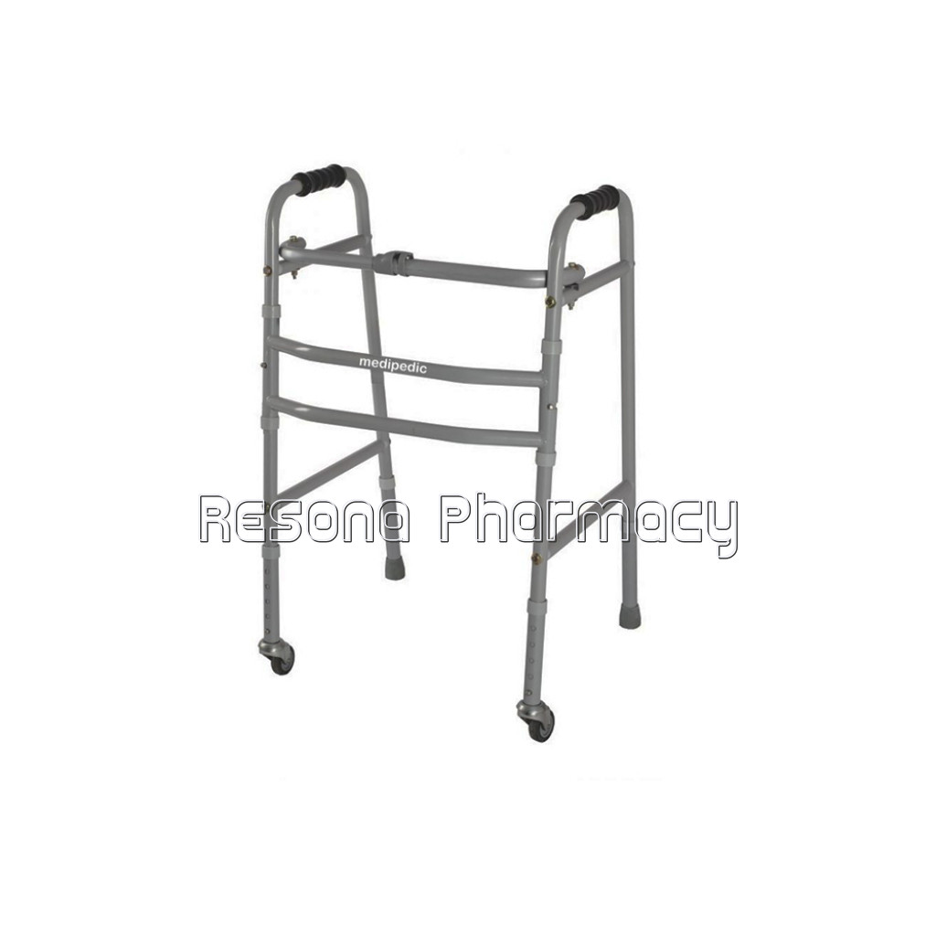 Medipedic Walker With Rotating Castor – Double Bar