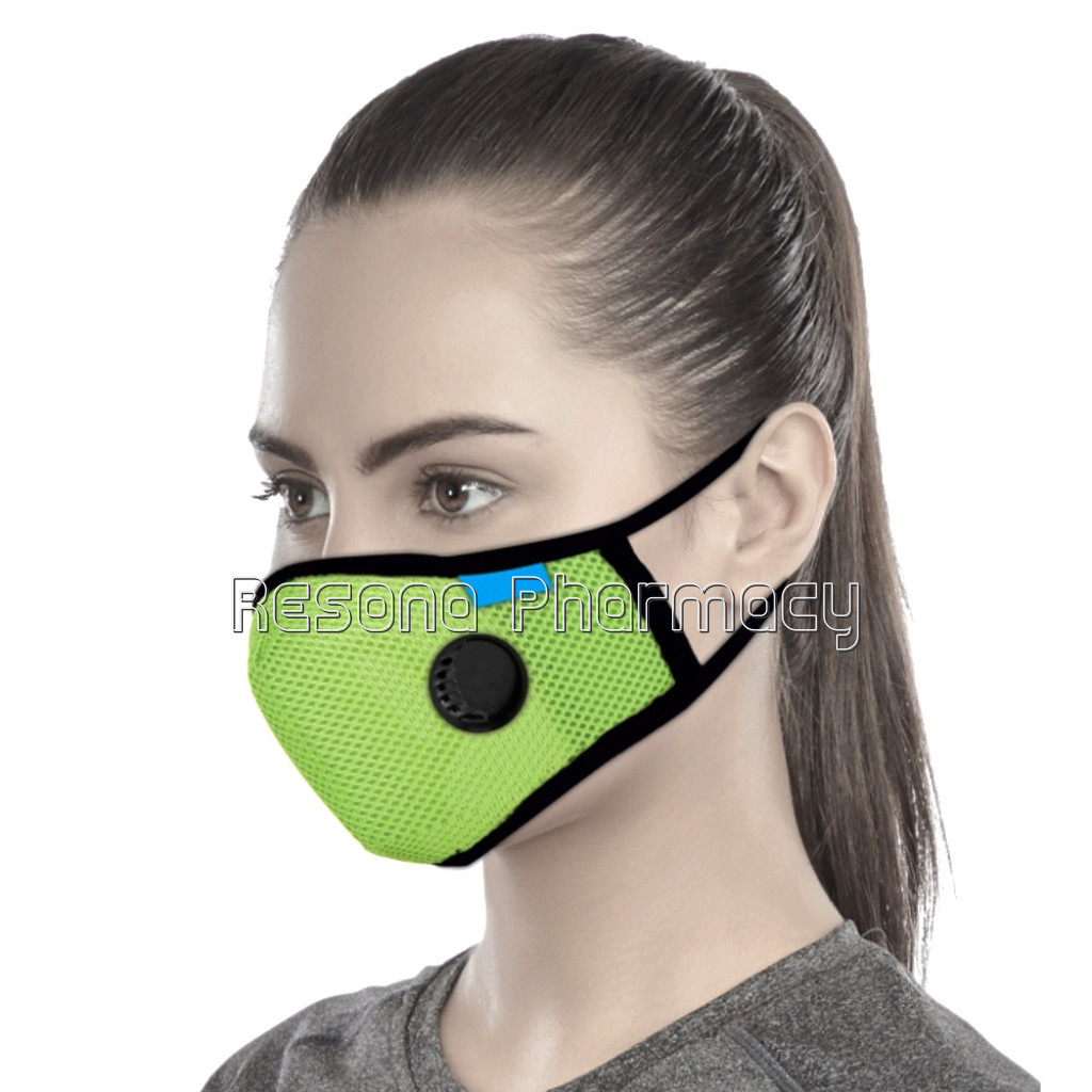 Reusable Protective Mask With Respirator (Assorted Pack Of 4 Pieces – Mix Colour)
