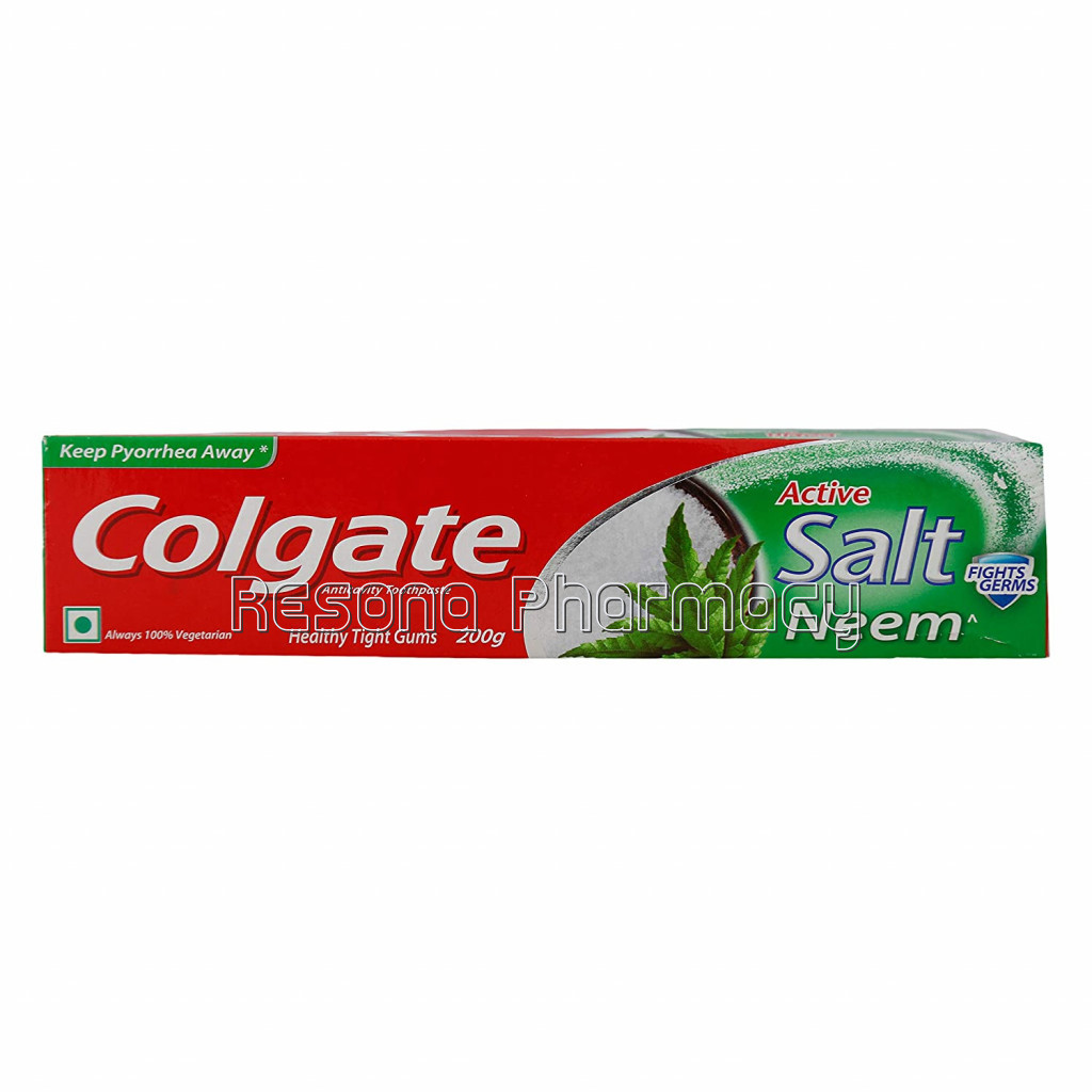 Colgate Active Salt Neem Toothpaste, Germ Fighting Toothpaste For Healthy, Tight Gums, 200Gm