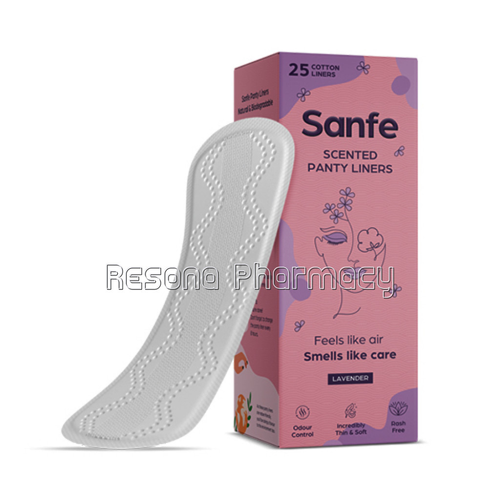 Sanfe Scented Panty Liners   25 Units   Lavender
