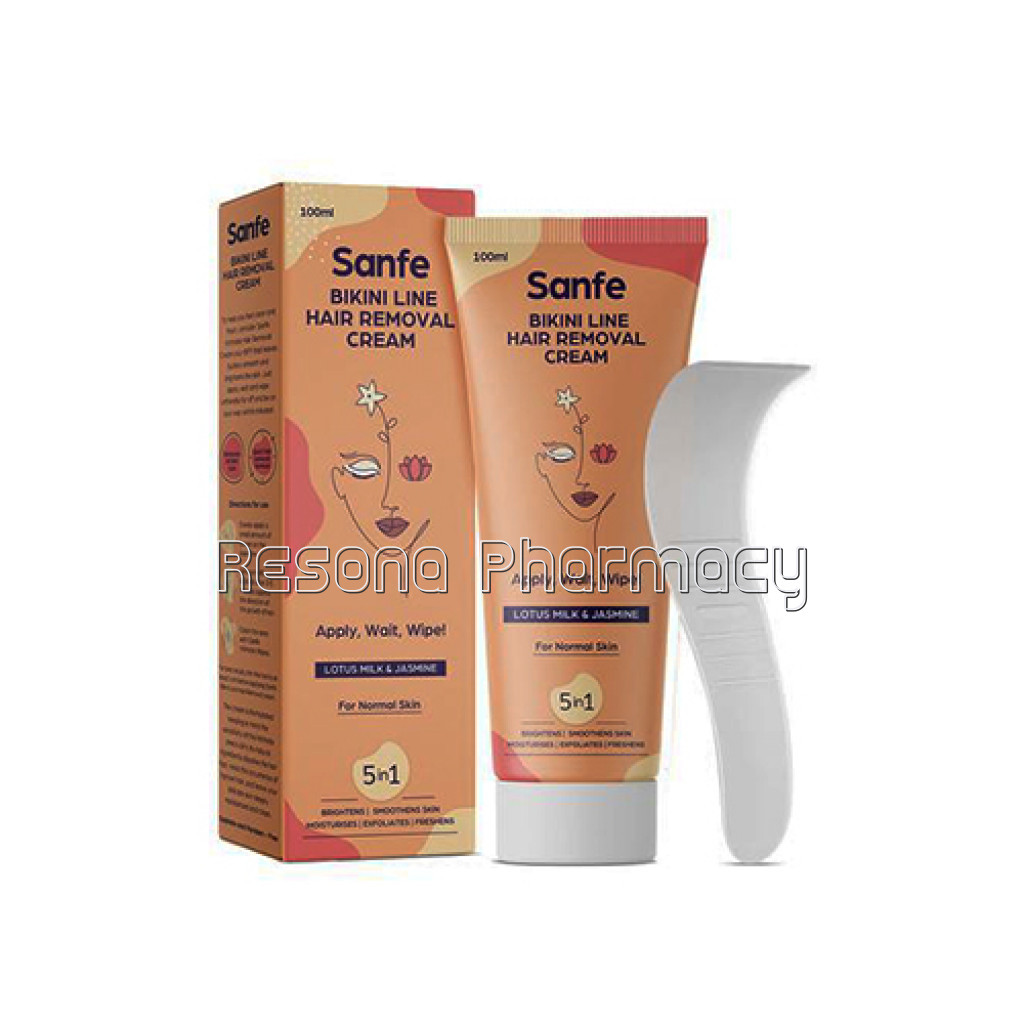 Bikini Line Hair Removal Cream   Lotus Milk and Jasmine For Dry and Flaky Skin (100 Gm)
