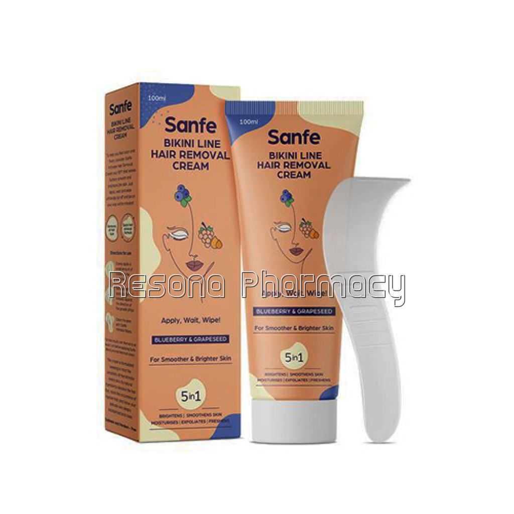 Bikini Line Hair Removal Cream   Blueberry and Grapeseed For Smoother and Brighter Skin (100 Gm)