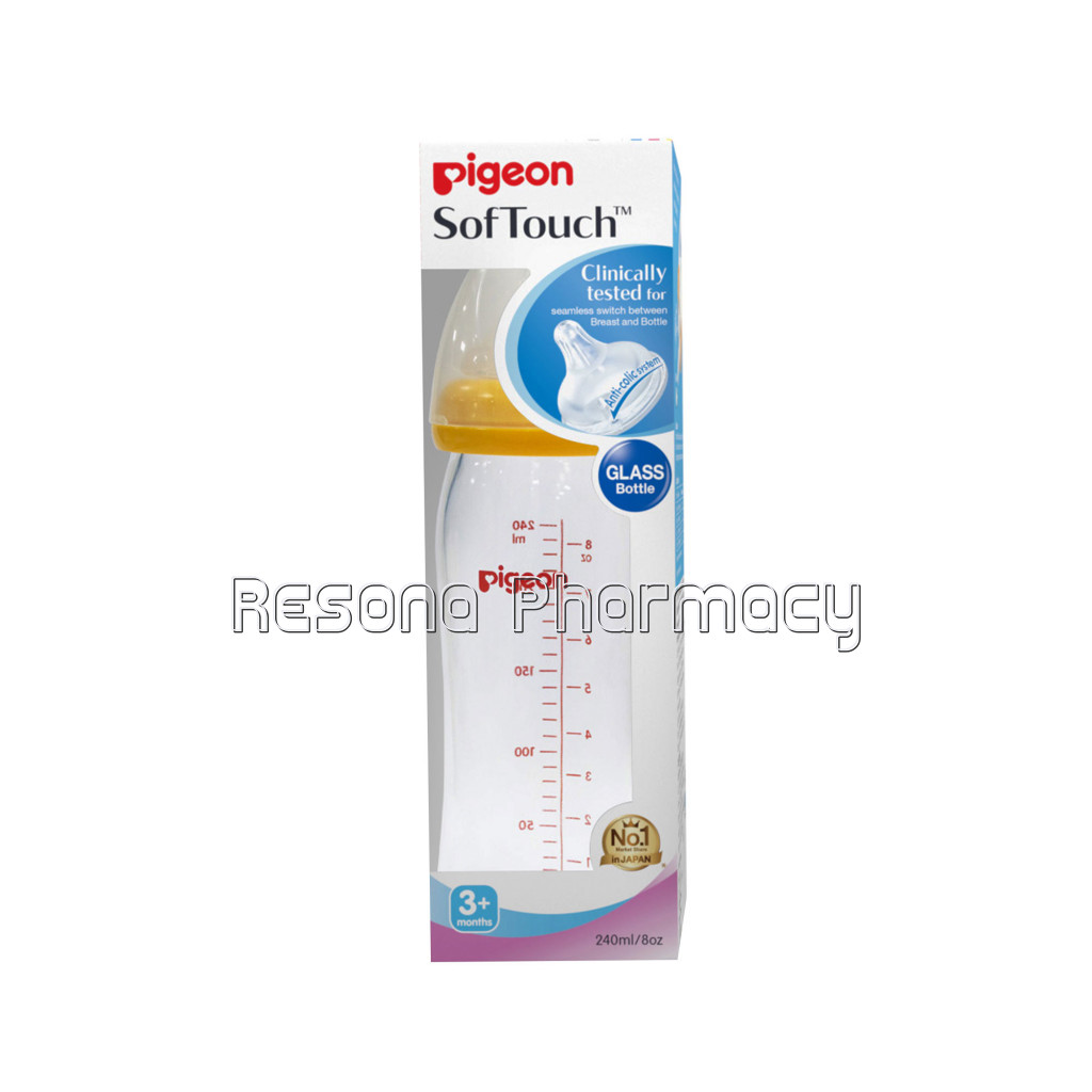 Pigeon 240 Ml Nursing Bottle With Nipple (Yellow)