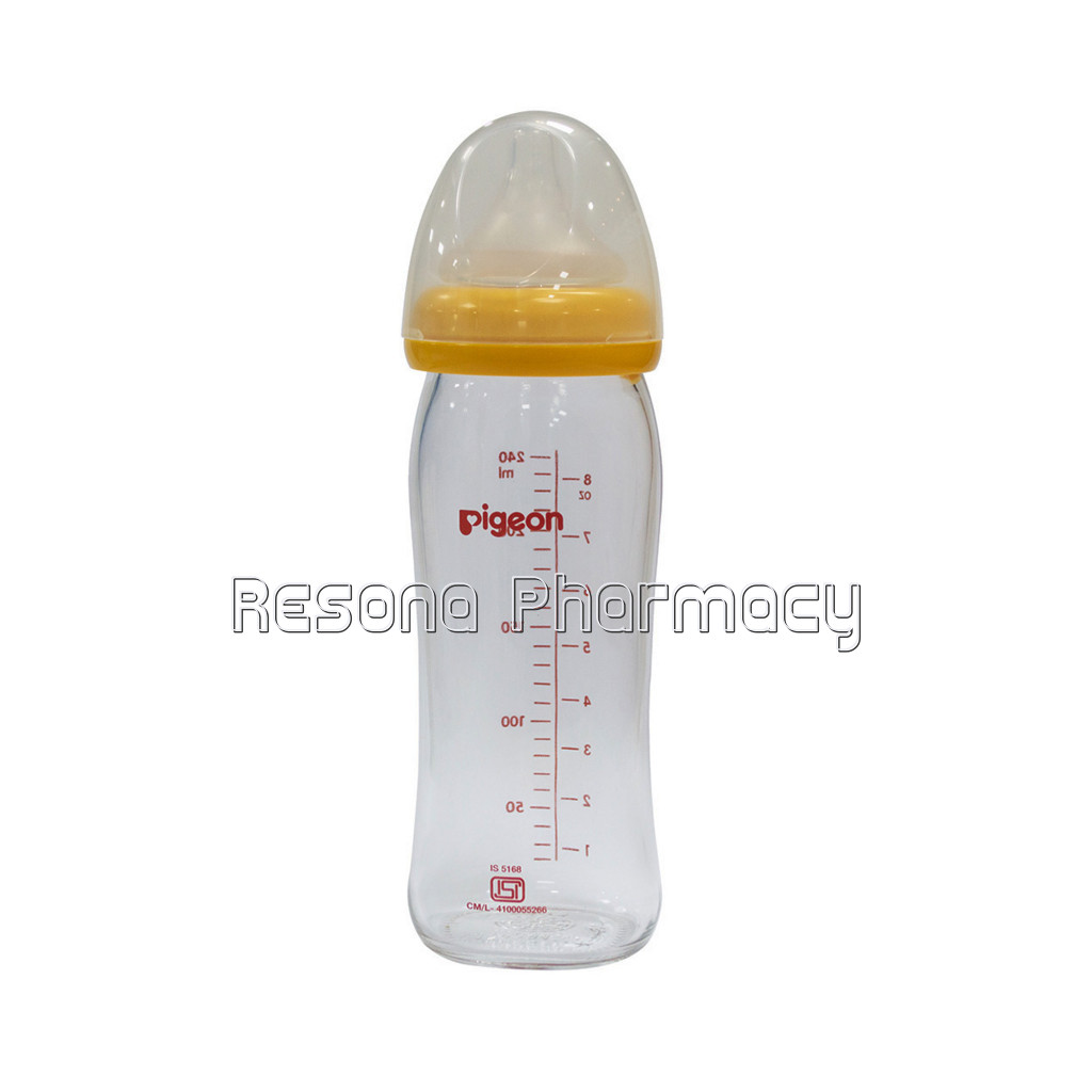 Pigeon 240 Ml Nursing Bottle With Nipple (Yellow)