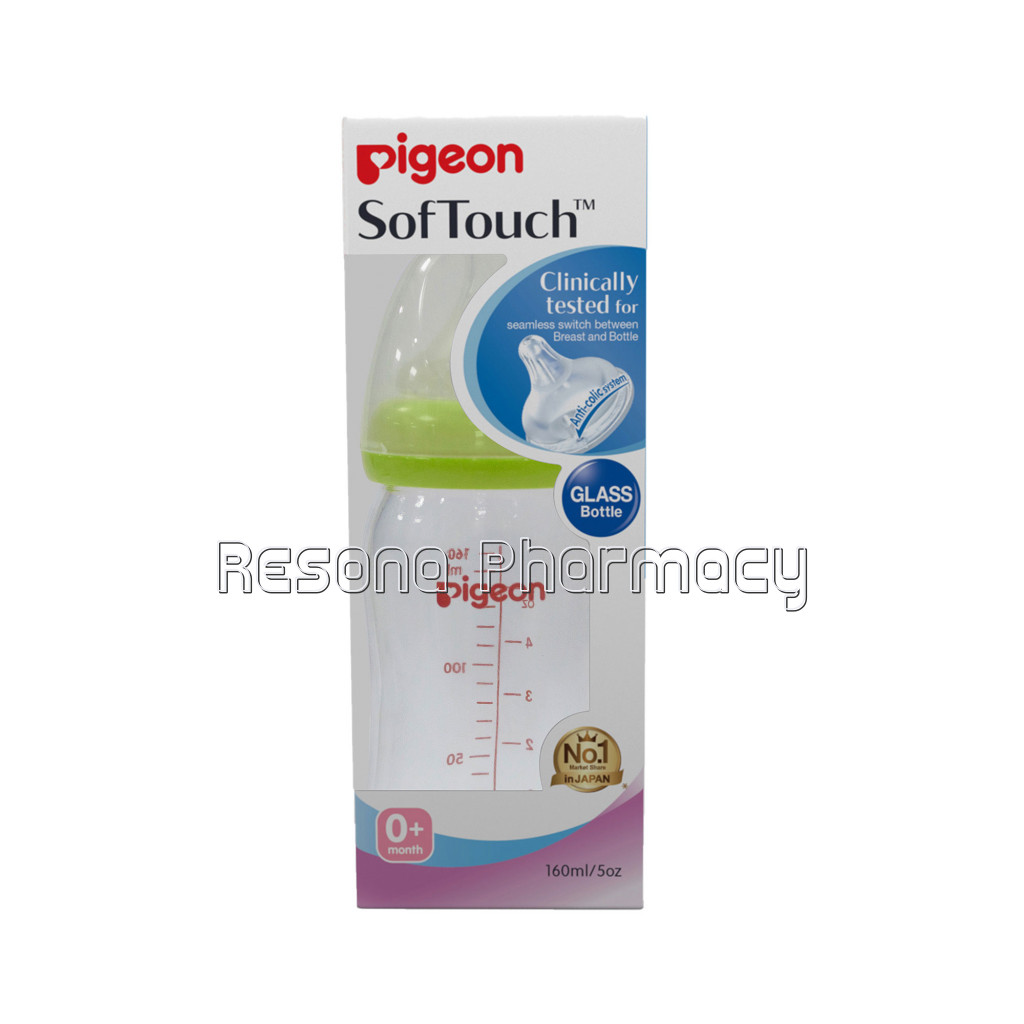 Pigeon 160 Ml Nursing Bottle With Nipple (Green)
