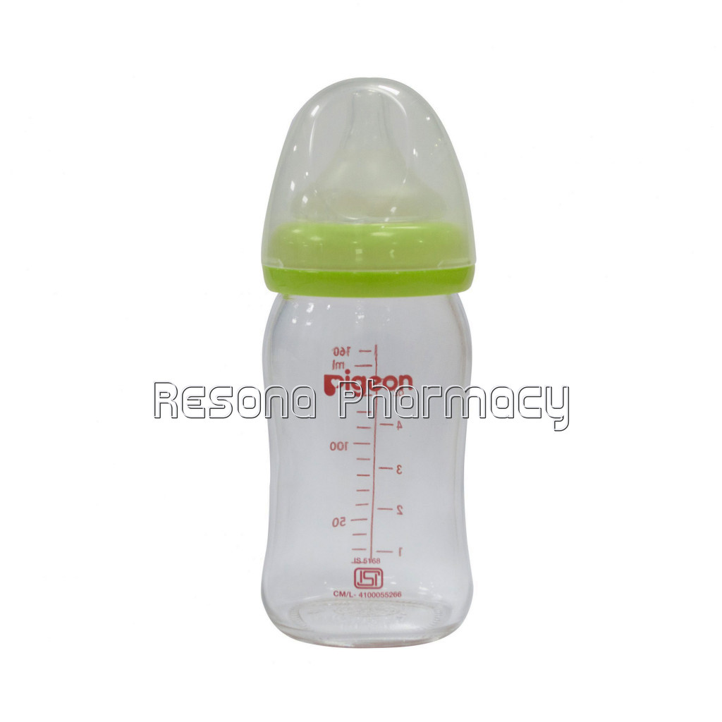 Pigeon 160 Ml Nursing Bottle With Nipple (Green)