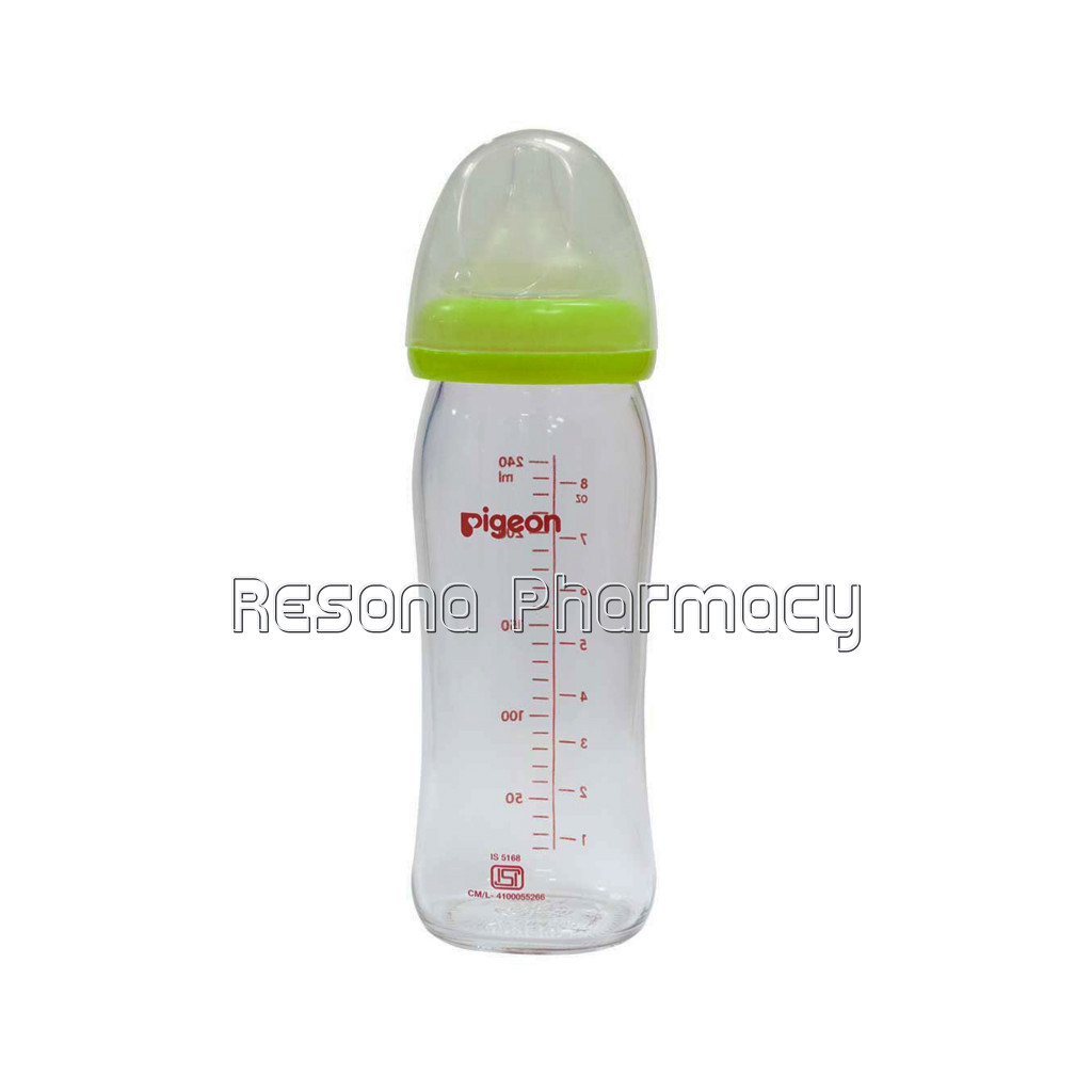 Pigeon 240 Ml Nursing Bottle With Nipple (Green)
