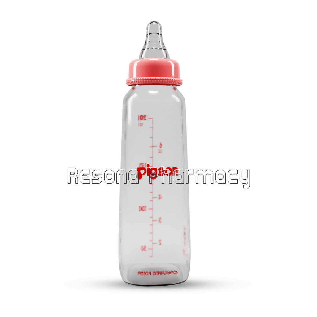 Glass Feeding Bottle 200Ml Red With Add Nipple M