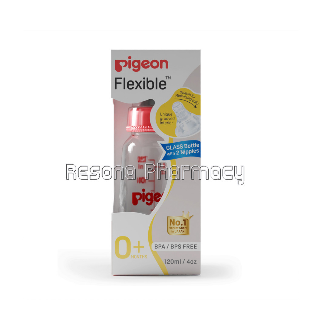 Glass Feeding Bottle 120Ml Red With Add Nipple S