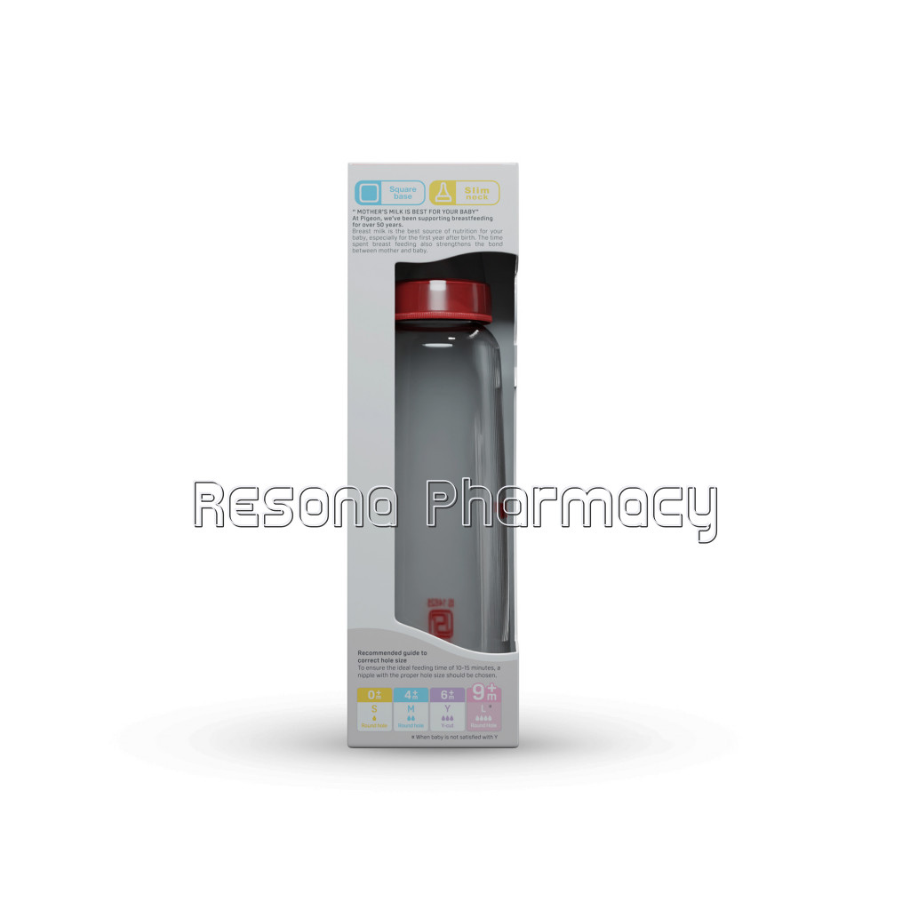 Glass Feeding Bottle 240Ml Red With Add Nipple M