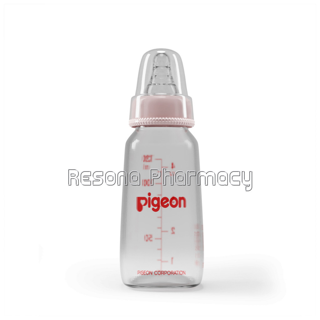 Glass Feeding Bottle 120Ml Pink With Add Nipple S