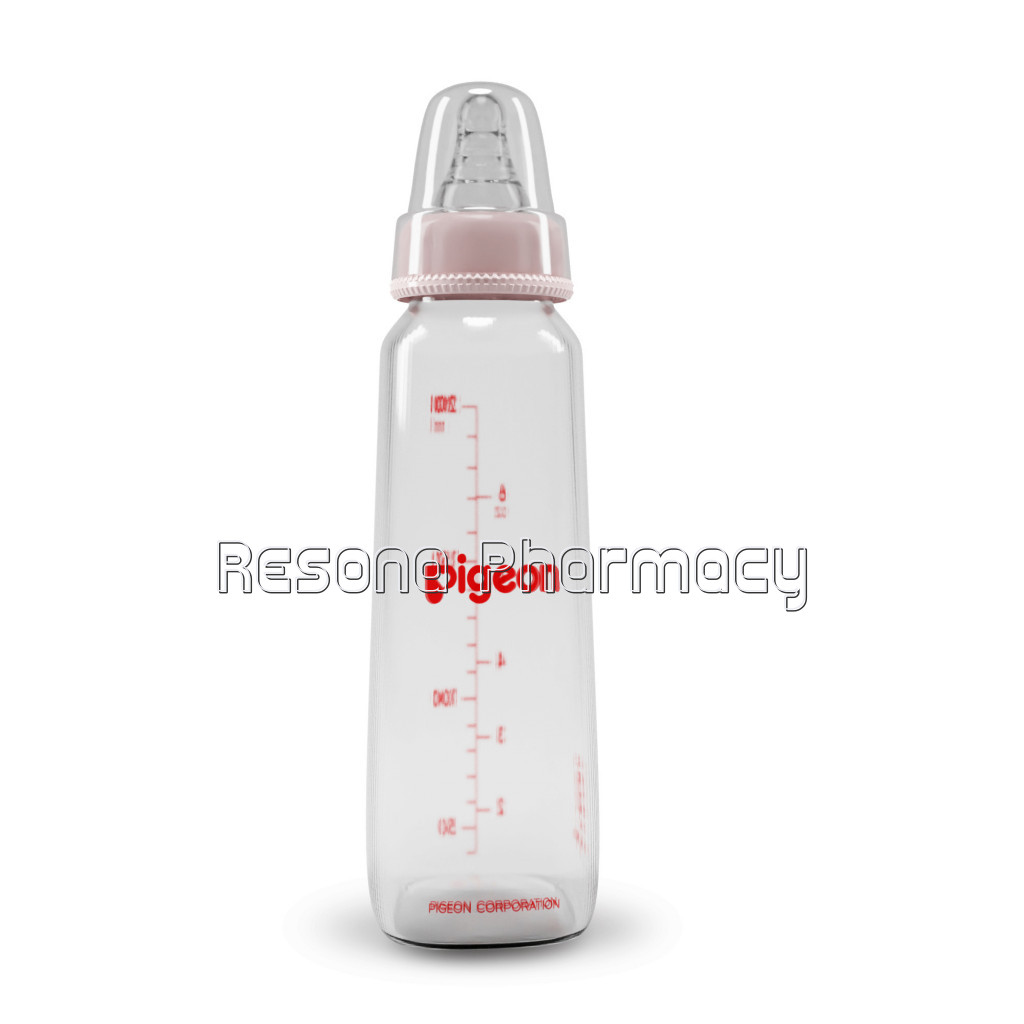 Glass Feeding Bottle 200Ml Pink With Add Nipple M