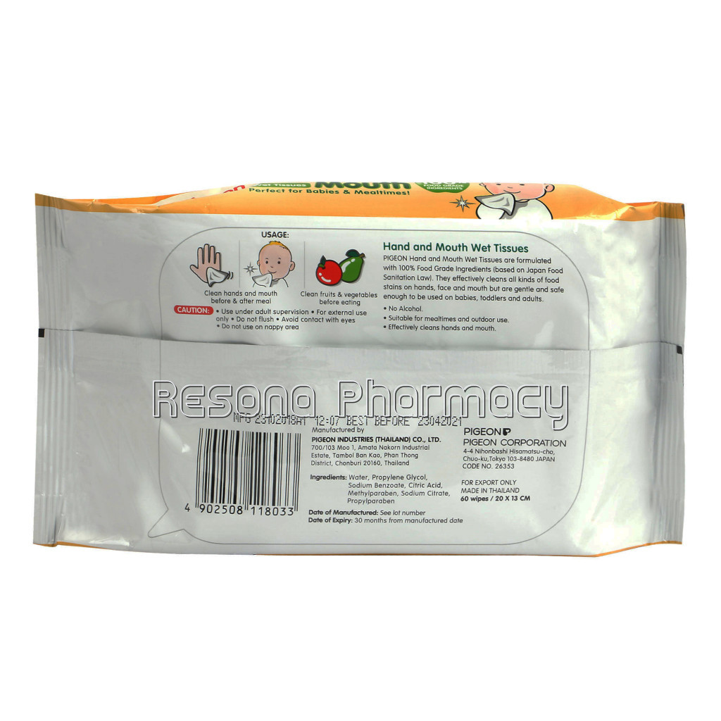 Hand And Mouth Wipes 60S 2 In 1