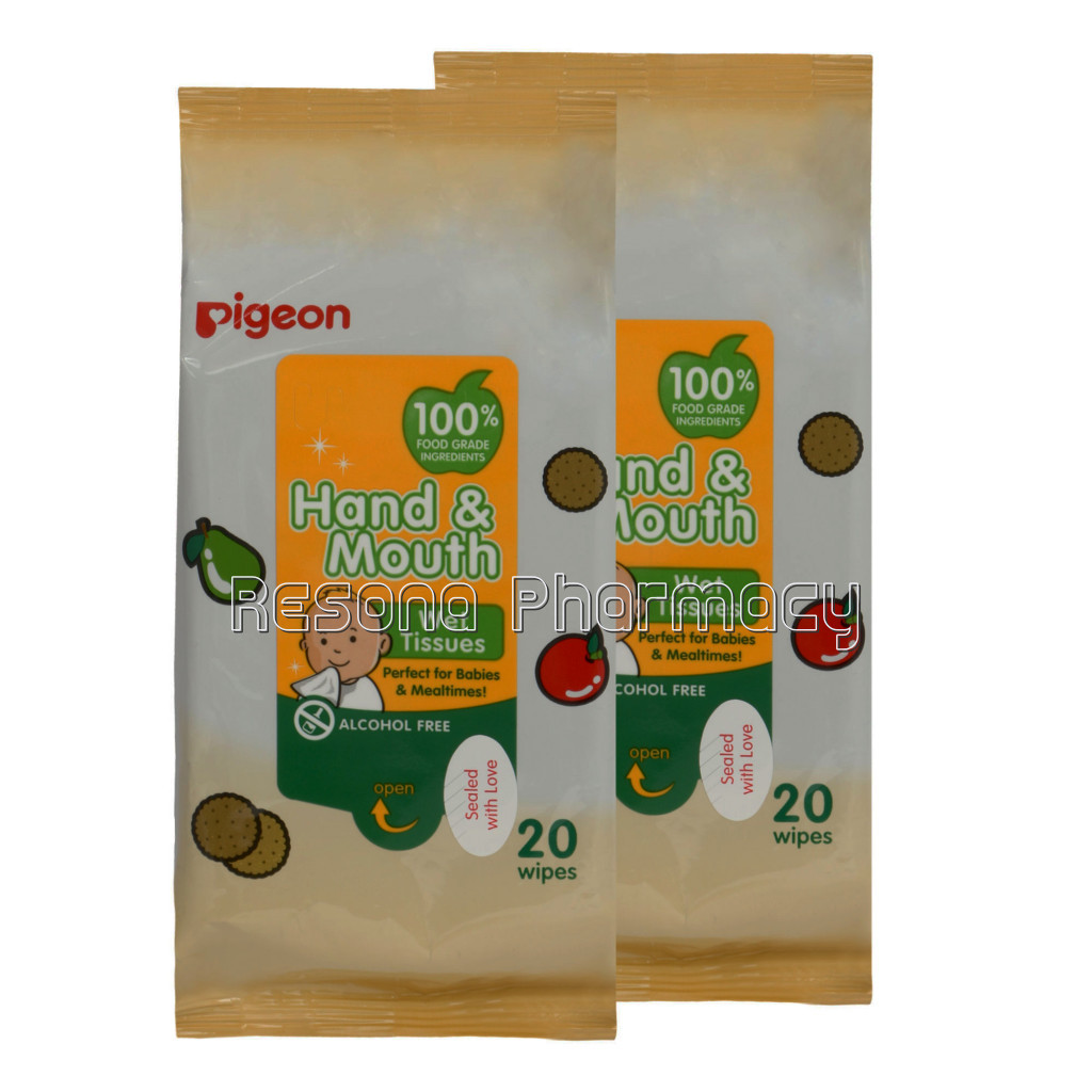 Hand And Mouth Wipes 20S 2 In 1