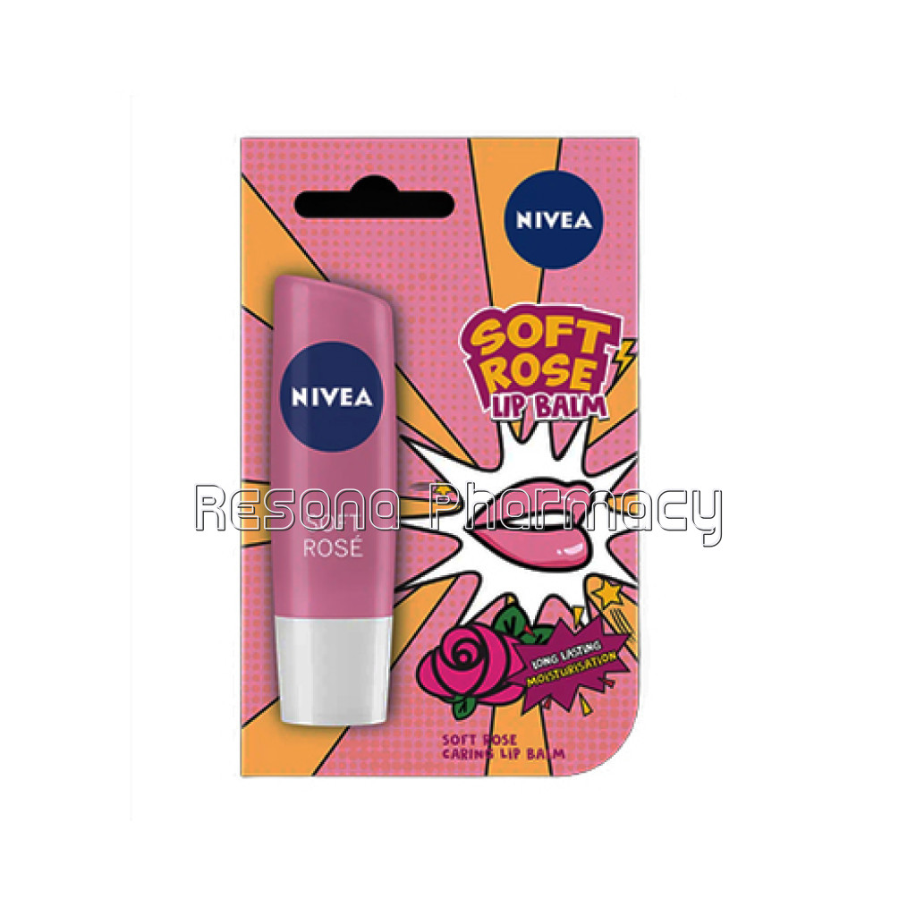 Nivea Soft Rose Caring Lip Balm 4.80 Gm