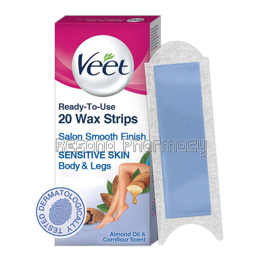 Veet Full Body Waxing Kit For Sensitive Skin   20 Strips
