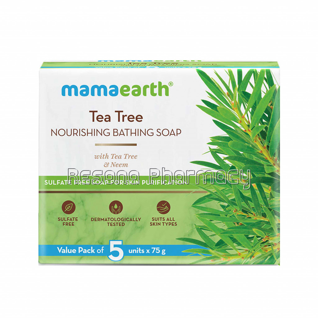 Tea Tree Nourishing Bathing Soap With Tea Tree And Neem For Skin Purification – 5X75Gm