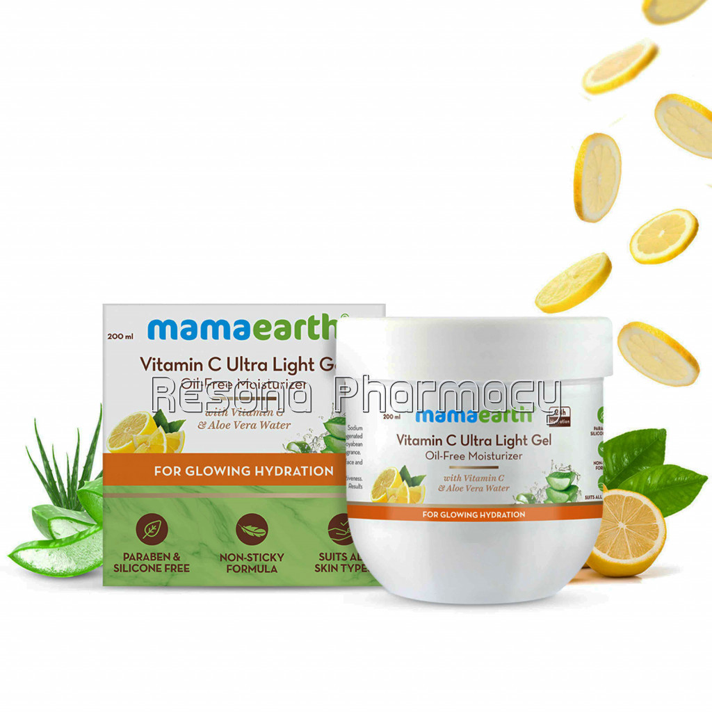 Vitamin C Ultra Light Gel Oil Free Moisturizer With Vitamin C And Aloe Vera Water For Glowing Hydration   200 Ml