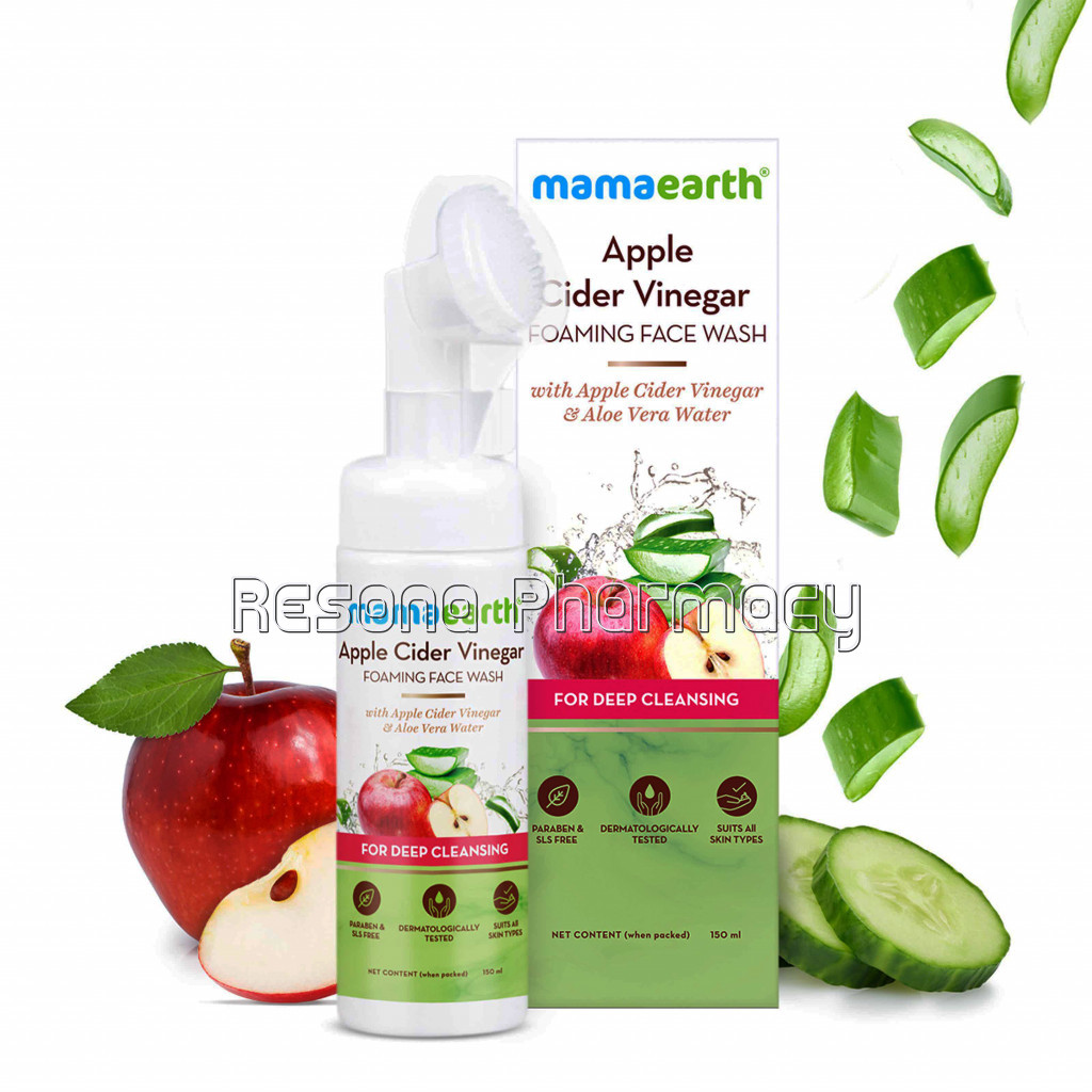 Apple Cider Vinegar Foaming Face Wash With Apple Cider Vinegar And Aloe Vera Water For Deep Cleansing – 150Ml