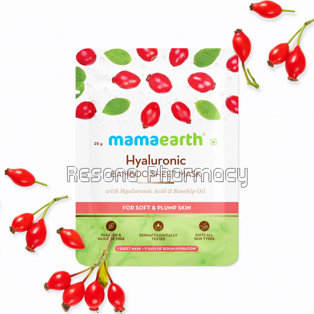 Hyaluronic Bamboo Sheet Mask With Rosehip Oil For Soft And Plump Skin   25 Gm
