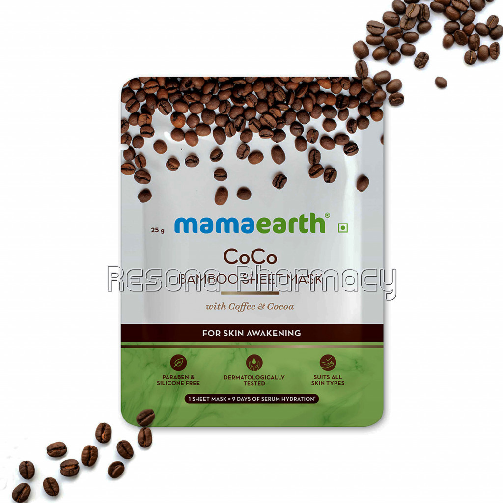 Coco Bamboo Sheet Mask With Coffee And Cocoa For Skin Awakening   25 Gm